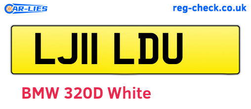 LJ11LDU are the vehicle registration plates.