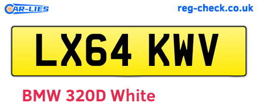 LX64KWV are the vehicle registration plates.