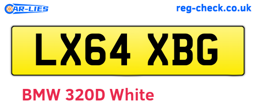 LX64XBG are the vehicle registration plates.