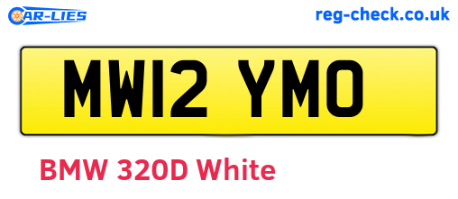 MW12YMO are the vehicle registration plates.