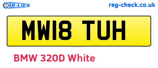 MW18TUH are the vehicle registration plates.
