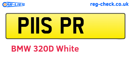 P11SPR are the vehicle registration plates.