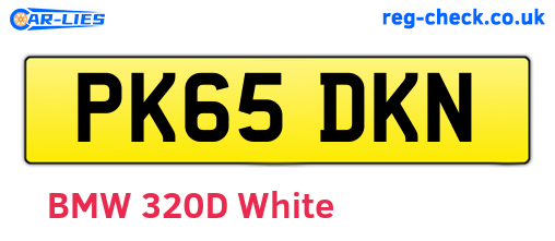PK65DKN are the vehicle registration plates.