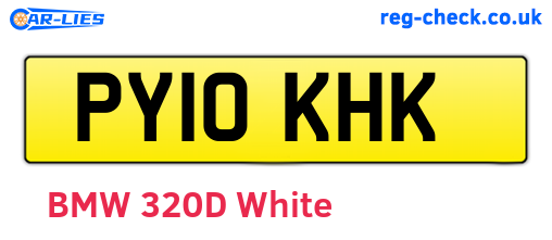 PY10KHK are the vehicle registration plates.