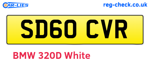 SD60CVR are the vehicle registration plates.