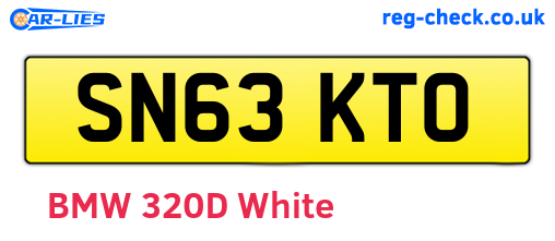 SN63KTO are the vehicle registration plates.