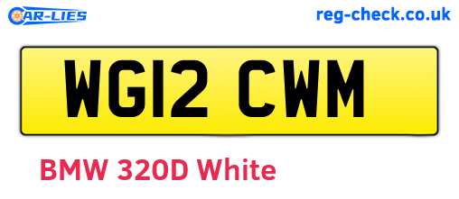WG12CWM are the vehicle registration plates.