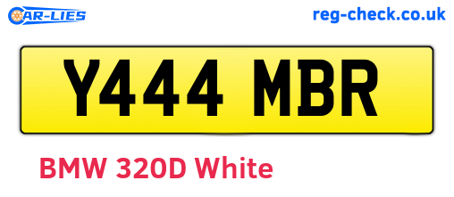 Y444MBR are the vehicle registration plates.