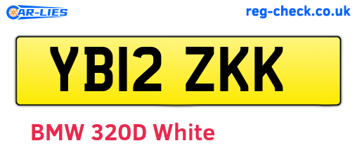YB12ZKK are the vehicle registration plates.