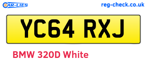 YC64RXJ are the vehicle registration plates.