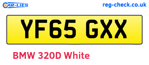 YF65GXX are the vehicle registration plates.