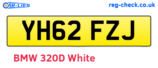 YH62FZJ are the vehicle registration plates.