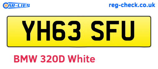 YH63SFU are the vehicle registration plates.