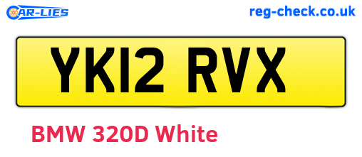 YK12RVX are the vehicle registration plates.