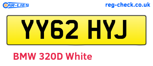 YY62HYJ are the vehicle registration plates.