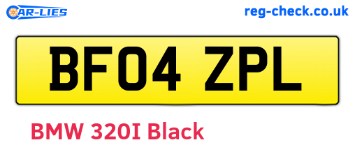 BF04ZPL are the vehicle registration plates.