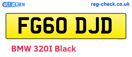 FG60DJD are the vehicle registration plates.