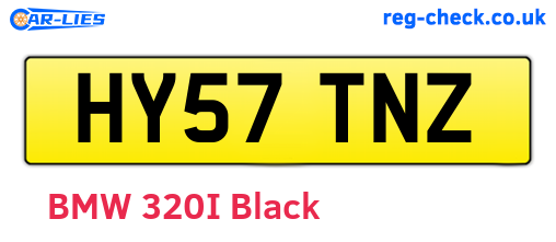 HY57TNZ are the vehicle registration plates.