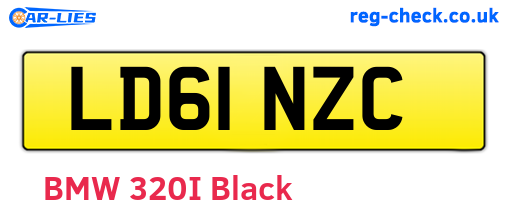 LD61NZC are the vehicle registration plates.