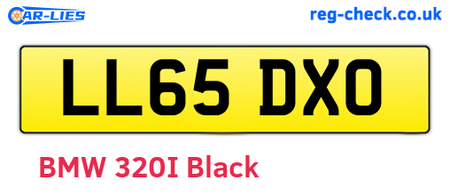 LL65DXO are the vehicle registration plates.