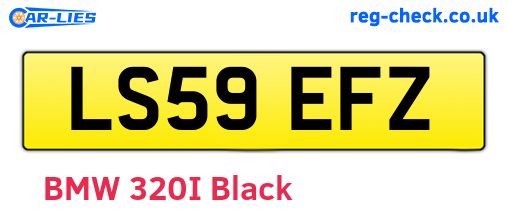 LS59EFZ are the vehicle registration plates.