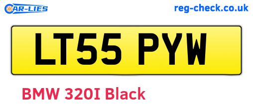 LT55PYW are the vehicle registration plates.