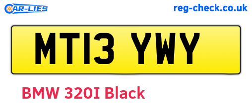 MT13YWY are the vehicle registration plates.