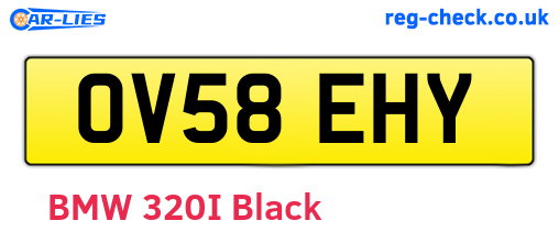 OV58EHY are the vehicle registration plates.
