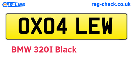 OX04LEW are the vehicle registration plates.