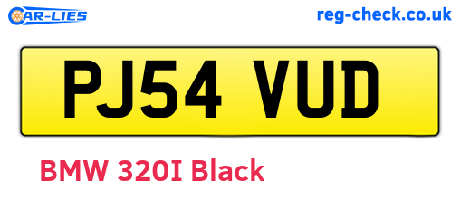 PJ54VUD are the vehicle registration plates.
