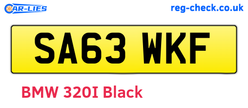 SA63WKF are the vehicle registration plates.