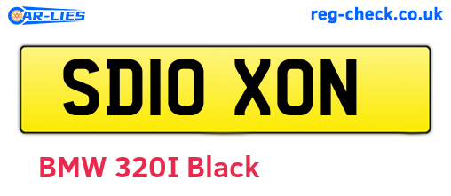 SD10XON are the vehicle registration plates.