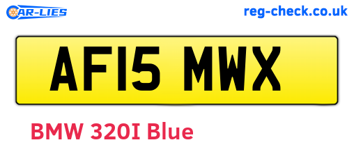 AF15MWX are the vehicle registration plates.