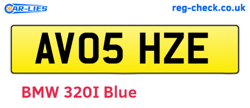 AV05HZE are the vehicle registration plates.
