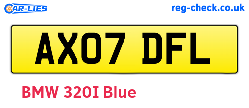 AX07DFL are the vehicle registration plates.