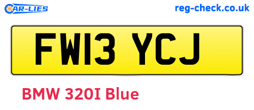 FW13YCJ are the vehicle registration plates.