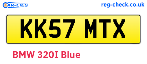 KK57MTX are the vehicle registration plates.