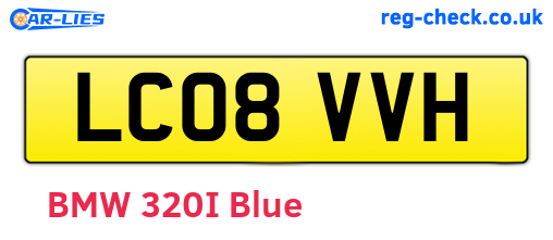 LC08VVH are the vehicle registration plates.