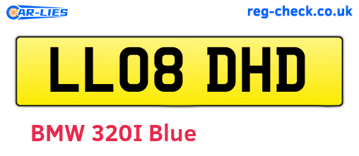 LL08DHD are the vehicle registration plates.