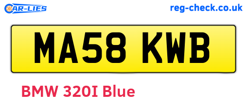 MA58KWB are the vehicle registration plates.