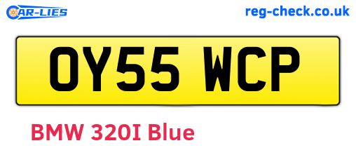 OY55WCP are the vehicle registration plates.