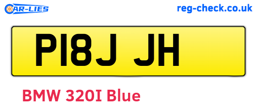 P18JJH are the vehicle registration plates.