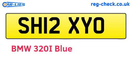 SH12XYO are the vehicle registration plates.