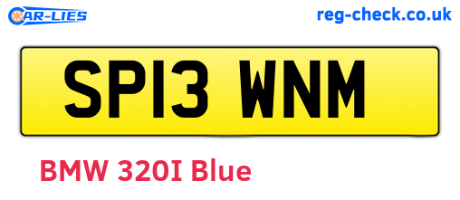 SP13WNM are the vehicle registration plates.