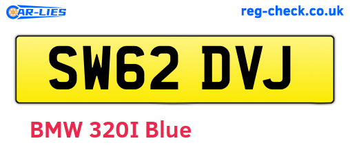 SW62DVJ are the vehicle registration plates.