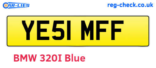 YE51MFF are the vehicle registration plates.