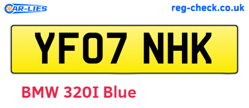 YF07NHK are the vehicle registration plates.