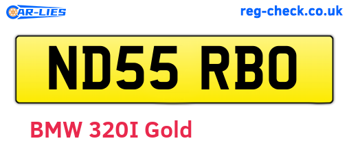 ND55RBO are the vehicle registration plates.