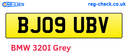 BJ09UBV are the vehicle registration plates.
