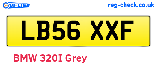 LB56XXF are the vehicle registration plates.